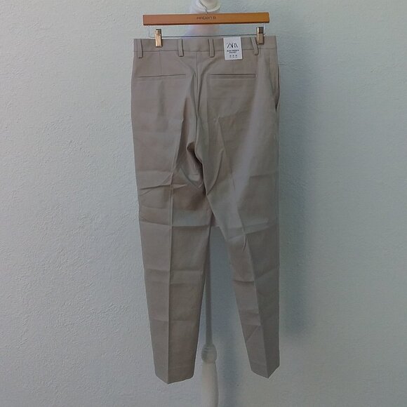 Zara Pants Men's Slim French Pocket 30 Khaki Color NEW - Picture 6 of 7